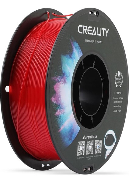 Cr-Tpu Kırmızı Filament 1.75MM 1000GR