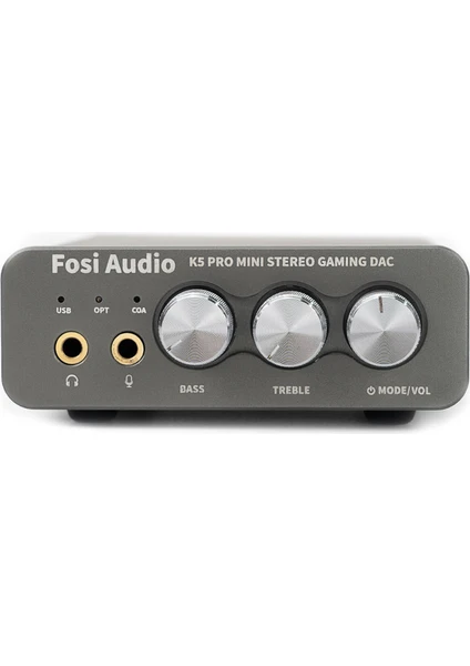 Fosi Audio K5 Pro Oyun Dac Kulaklık Amplifikatörü Mini Hi-Fi Stereo Dijital-Analog Ses Dönüştürücü USB Tip C/koaksiyel - Rca/optik/3,5 mm Aux For Ps5/pc/mac Uyumlu