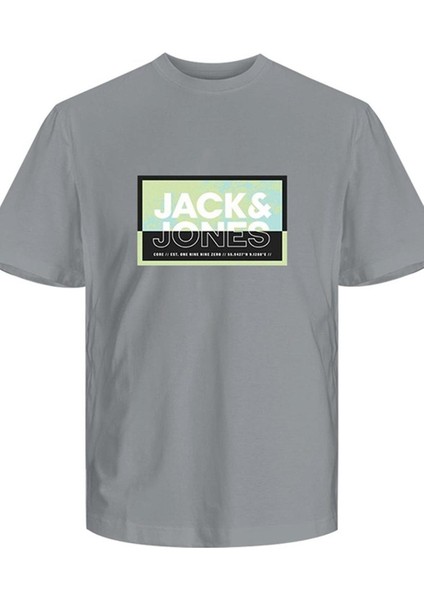 Jack & Jones Jcologan Summer Prınt Tee Crew Neck Fst 12259908 Duman