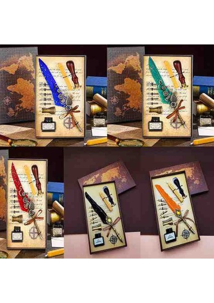 Premium Pro Plus Osmanlı Büyük Boy Mumlu Mühürlü Mürekkepli Kalem Yuvalı Özel Tasarımlı Tüylü Vip Elegance Divit Hokka Seti indirimleri