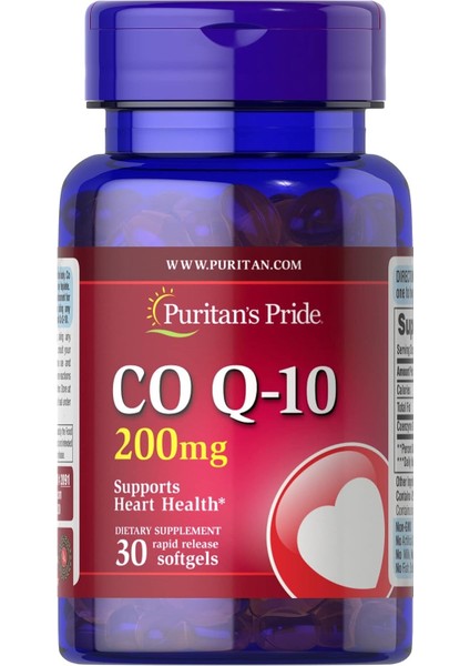 Puritan’s Pride Co Q-10 200 Mg 30 Softgels