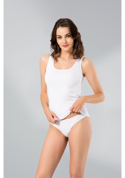 Kadın Ribana Geniş Askılı Atlet 208 - 6 Adet