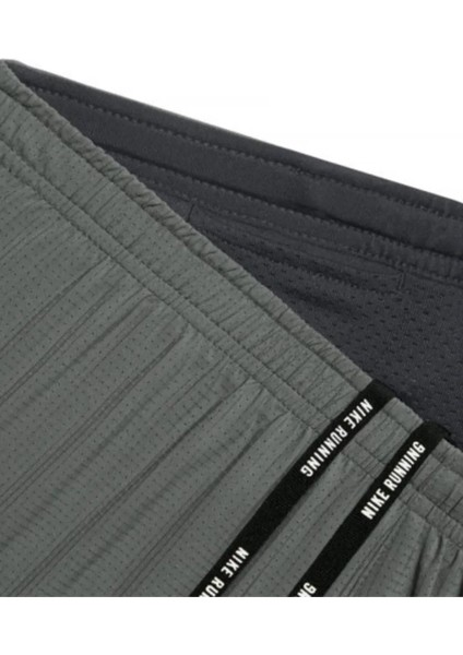 Pro Mens Dri Fit 7" Phenom 2 In 1 Running Shorts Ikisi Bir Arada Taytlı Koşu Şortu Gri