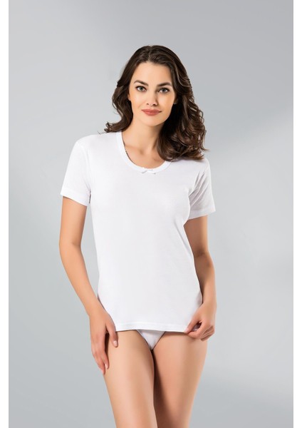 Kadın Ribana Kroşatlı Fanila Atlet 211 - 6 Adet