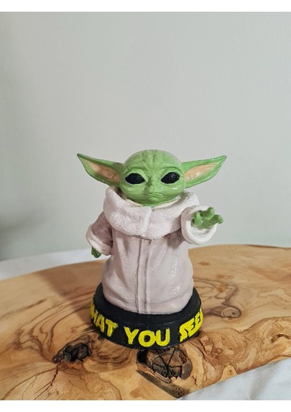 Baby Yoda 3D Renkli Figür 9 cm