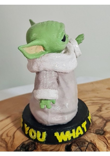 Baby Yoda 3D Renkli Figür 9 cm
