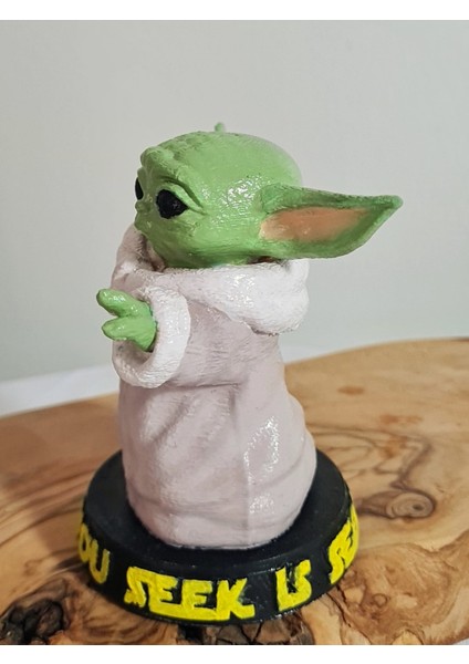 Baby Yoda 3D Renkli Figür 9 cm