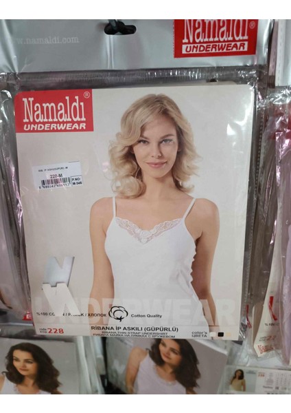 Kadın Ribana Ip Askılı Güpürlü Atlet 228 - 3 Adet fiyatları
