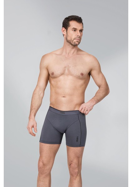 Erkek Modal Likralı Biyeli Boxer 197 3 Adet