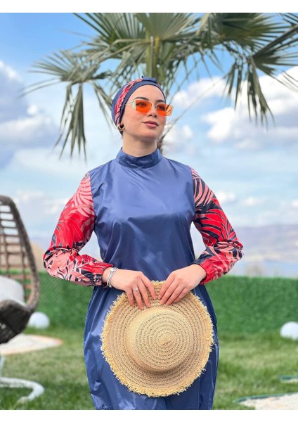 Fashion fashion Pareolu Tam Kapalı Tesettür Mayo Takımı