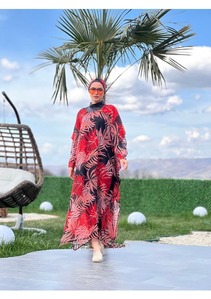 Fashion fashion Pareolu Tam Kapalı Tesettür Mayo Takımı