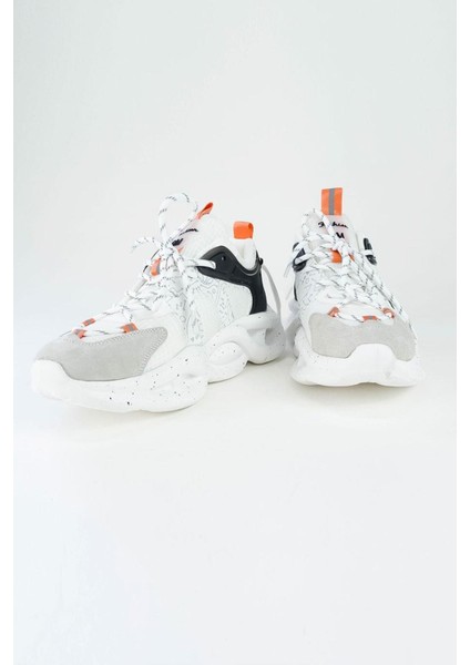 Tasarım Yüksek Tabanlı Beyaz Erkek Sneaker