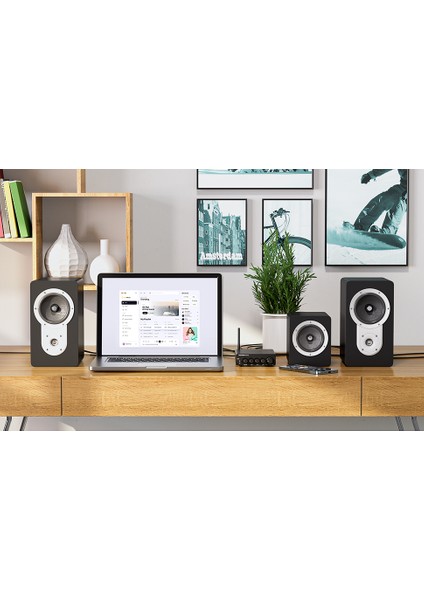 Fosi Audio BT30D Pro Hi-Fi Bluetooth 5.0 - 2.1 Kanal Amplifikatör Mini D Sınıfı 165W X2 + 350W Hoparlörler/subwoofer'lar Için Dahili Amplifikatör