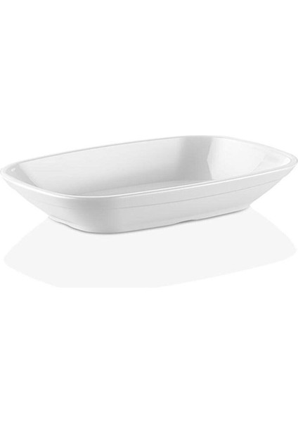 Kırılmaz Çizilmez Yıkanabilir Oval Kayık Tabak 14 cm