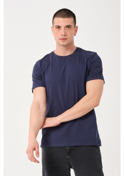 Erkek Bisiklet Yaka Slim Fit T-Shirt