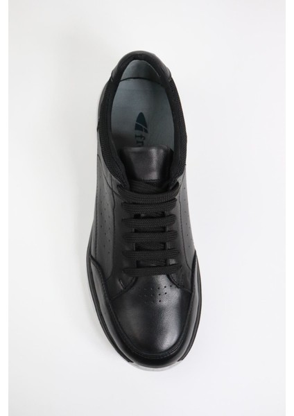 242010 Siyah Deri Hafif Erkek Günlük Ayakkabı modelleri