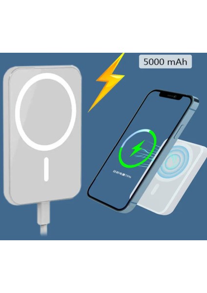 Magsafe Battery Pack Iphone Uyumlu Powerbank 5000 Mah Magsafe Kablosuz Şarj Cihazı Şarj Aleti fiyatları