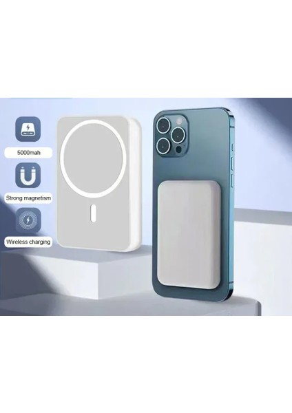 Magsafe Battery Pack Iphone Uyumlu Powerbank 5000 Mah Magsafe Kablosuz Şarj Cihazı Şarj Aleti modelleri