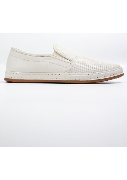 245533 Bej Deri Rahat Erkek Günlük Ayakkabı