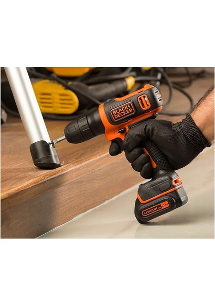 Black Decker BDCDD12K Li/ıon Akülü Vidalama, 10.8V, 0-550 Dev/dk Hız, Çok Renkli BDCDD12