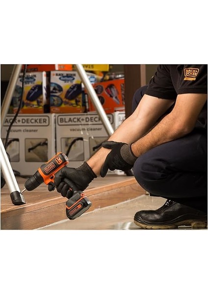 Black Decker BDCDD12K Li/ıon Akülü Vidalama, 10.8V, 0-550 Dev/dk Hız, Çok Renkli BDCDD12