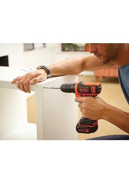 Black Decker BDCDD12K Li/ıon Akülü Vidalama, 10.8V, 0-550 Dev/dk Hız, Çok Renkli BDCDD12