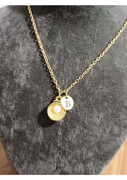 Kadın Orijinal Altın Kaplama Hediyelik Kişiye Özel Harfli Kolye