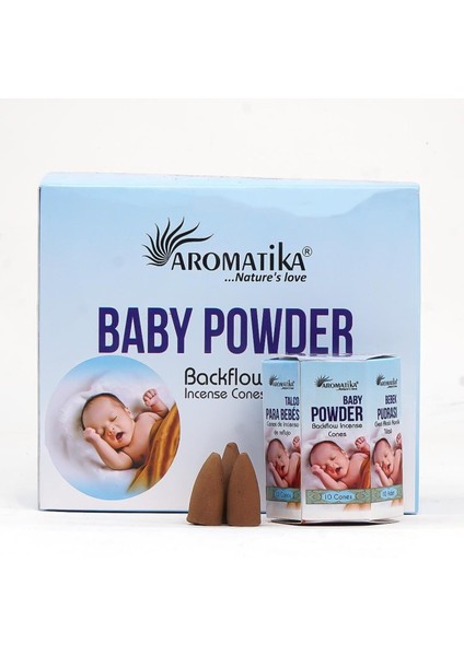 Baby Powder Bebek Pudrası Kokulu 10 Adet Geri Akış Tütsü