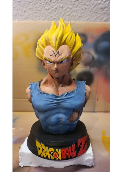 Dragon Ball Majin Vegeta Büst Vegata Boyalı Büst