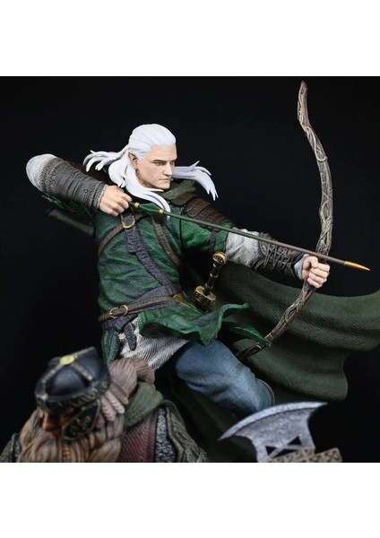 Yüzüklerin Efendisi Legolas ve Gimli Diorama Boyalı Figür 30 cm (Büyük Boy) modelleri