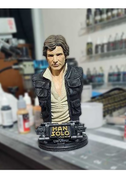 Star Wars Han Solo Boyalı Büst 15CM