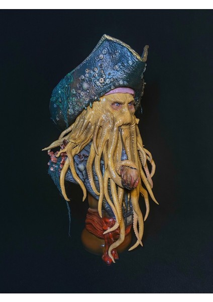 Karayip Korsanları Davy Jones Büst Karayip Korsanları Ahtapot Adam Büst Büyük Boy 25 cm modelleri