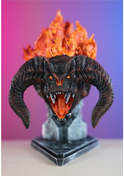 Yüzüklerin Efendisi Balrog Boyalı Büst / Figür - Biblo Lotr 19 cm (Dev Boy)