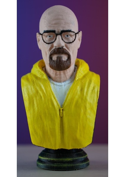 Walter White Breaking Bad Boyalı Büst / Figürü 15 cm