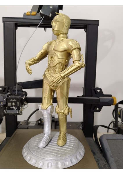 C3PO Star Wars Boyalı Figür 25 cm (Dev Boy)