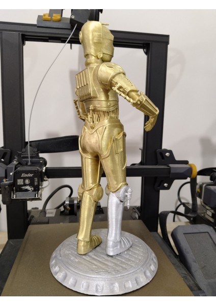 C3PO Star Wars Boyalı Figür 25 cm (Dev Boy)