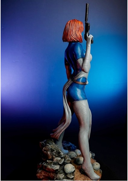 Mystique X-Men Double Guns Boyalı Figür 25 cm (Dev Boy)