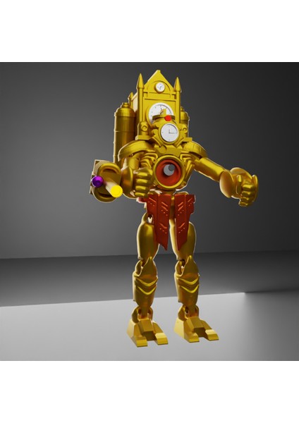 Skıbıdı Toılet Multıverse - Tıtan Clockman Şibili Tuvalet Titanyum Saat Adam 15CM TRNSY1TFKGV4891