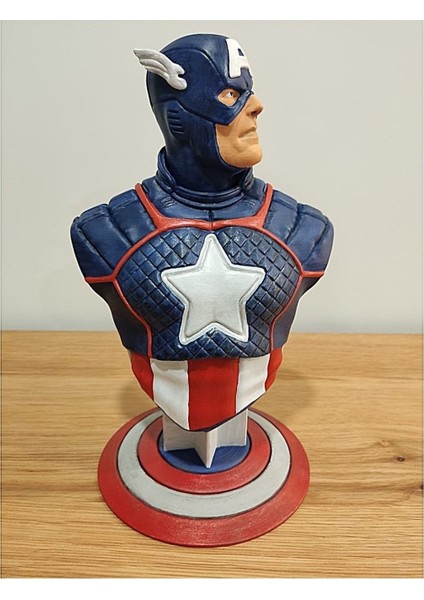 Captain America Ilk Intikam Boyalı Büst 12 cm modelleri