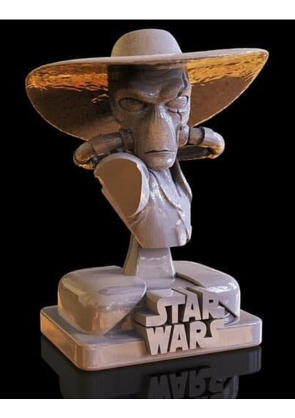 Star Wars Cad Bane Boyalı Büst Büyük Boy 20CM
