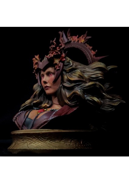 Marvel Scarlet Witch Boyalı Büst Kaptan Amerika Kızıl Cadı Büst 15CM fırsatları