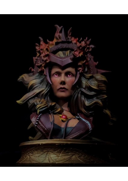 Marvel Scarlet Witch Boyalı Büst Kaptan Amerika Kızıl Cadı Büst 15CM indirimleri