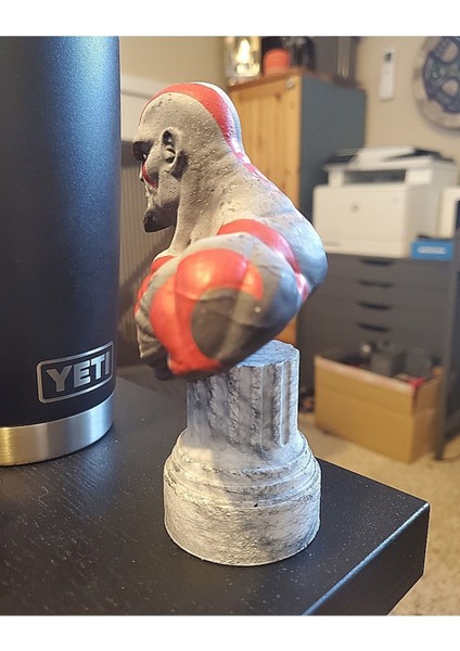 Kratos Haşin Öfke God Of War Boyalı Büst 12 cm fırsatları