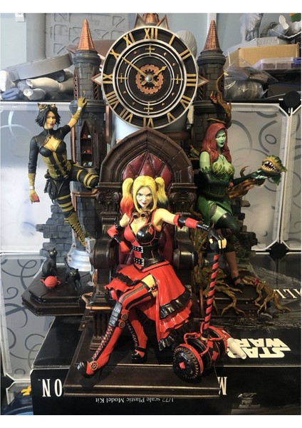 Steampunk Gotham City Harley Quinn Poison Ivy Catwoman Obje Büyük Boy 25CM
