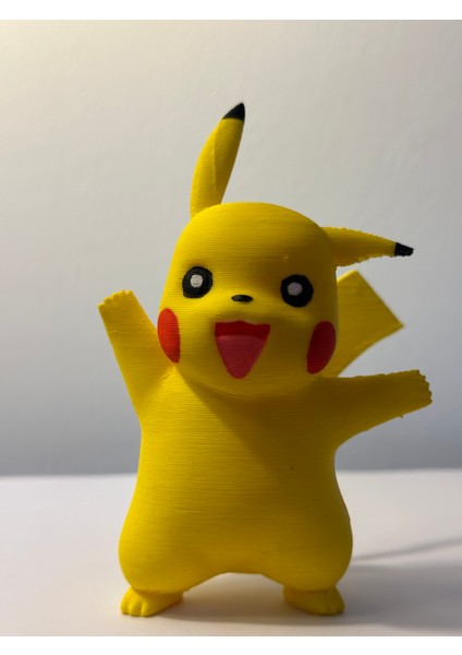 Pikachu 3D Figür Sevimli Sarı Oyuncak Pikaçu Hediyelik Dekoratif Pokemon