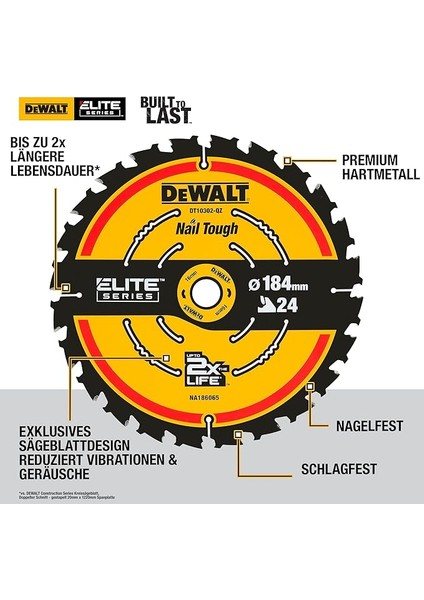DT10302 Elmas Testere, Sarı / Siyah, 1 Adet modelleri