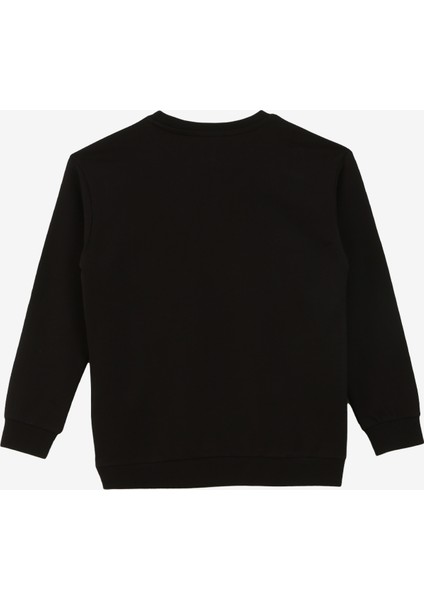 Siyah Erkek Çocuk Bisiklet Yaka Relaxed Baskılı Sweatshirt C4Sb-Swt4010 fiyatları