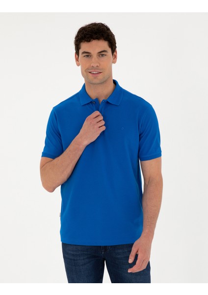 Erkek Saks Slim Fit Basic Tişört 50280754-VR045