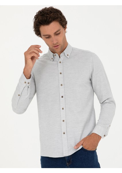 Erkek Taş Slim Fit Uzun Kollu Gömlek 50279988-VR049