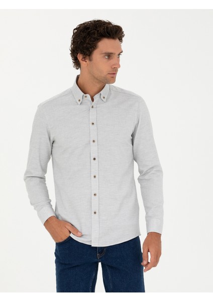 Erkek Taş Slim Fit Uzun Kollu Gömlek 50279988-VR049 modelleri